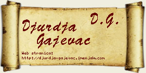 Đurđa Gajevac vizit kartica